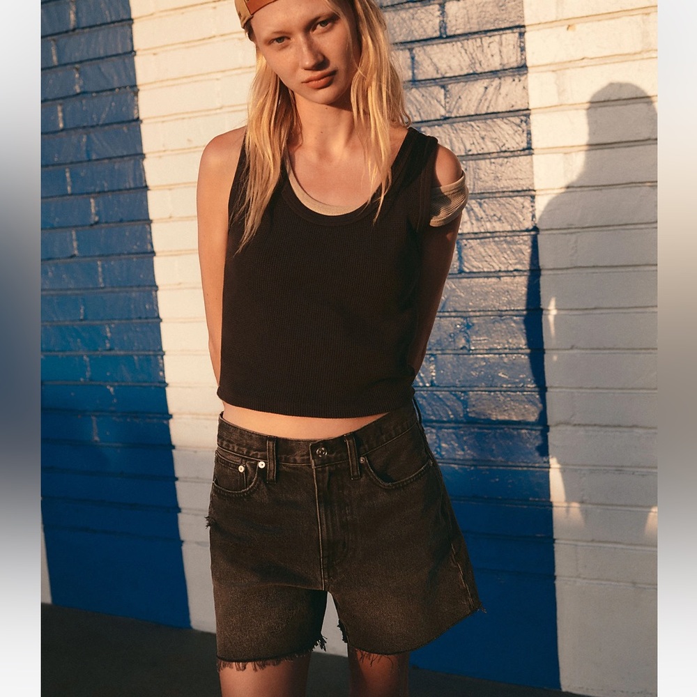 NWT Madewell Relaxed Mid-Length Denim Shorts - Picture 6 of 9